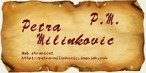 Petra Milinković vizit kartica